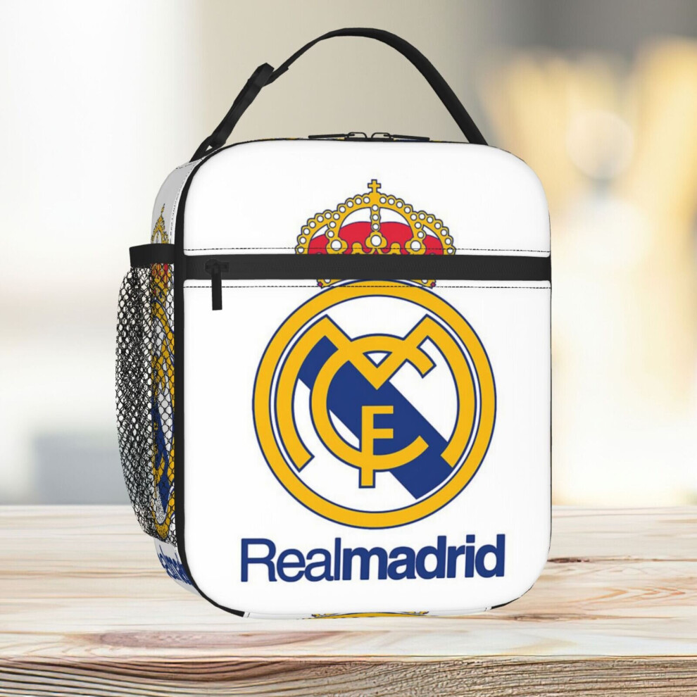 Famgem Lunch Bag Real Madrid Tote Insulated Cooler Kids School Travel