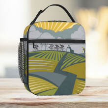 Lunch Bag Retro Vlaanderen Cycling Poster Tote Insulated Cooler Kids School Travel