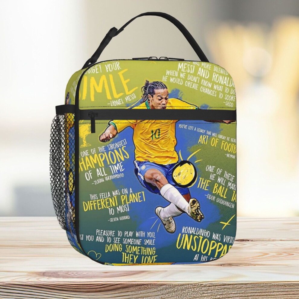 Lunch Bag Ronaldinho Art Tote Insulated Cooler Kids School Travel