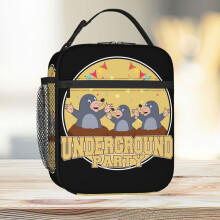 Lunch Bag Party Celebrate Partying Festival Mole Tote Insulated Cooler Kids School Travel