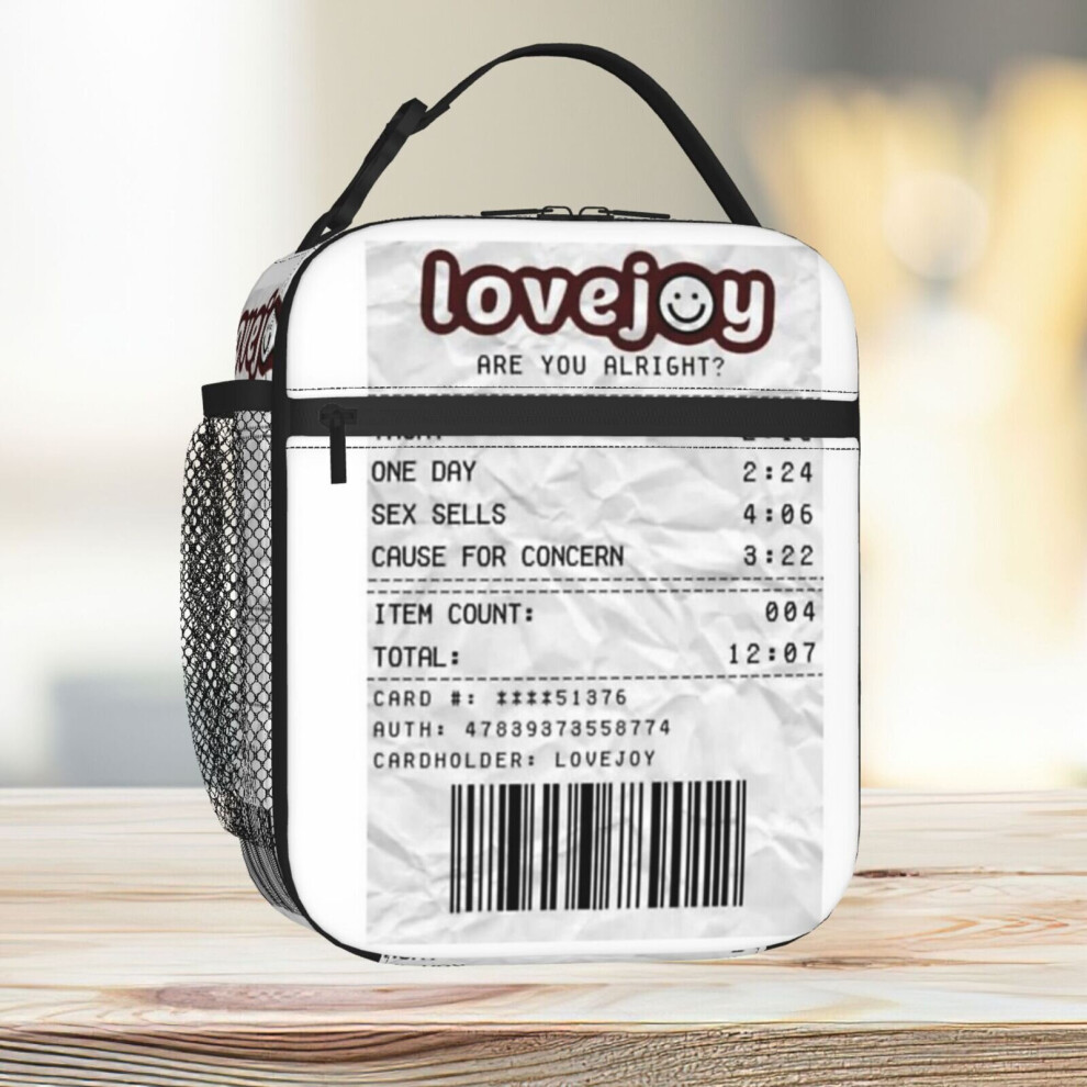 Lunch Bag Lovejoy Are You Alright Receipt Tote Insulated Cooler Kids School Travel