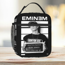 Lunch Bag Hip Hop Tote - Insulated Cooler, Large Capacity, Adjustable Strap, Detachable Buckle Handle, For Kids, School & Travel