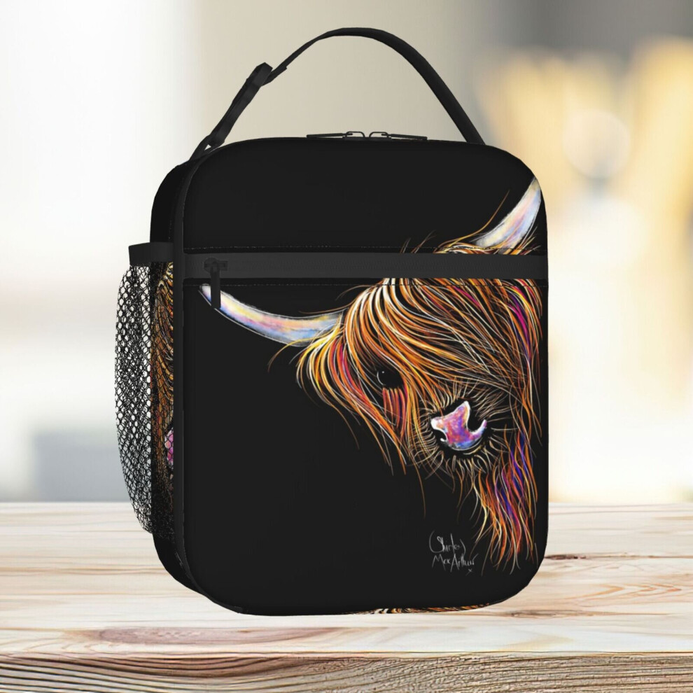 Lunch Bag CoW SCoTTiSH HiGHLaND ' NooDLeS Tote Insulated Cooler Kids School Travel