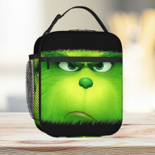 Lunch Bag Grinch Face Tote Insulated Cooler Kids School Travel