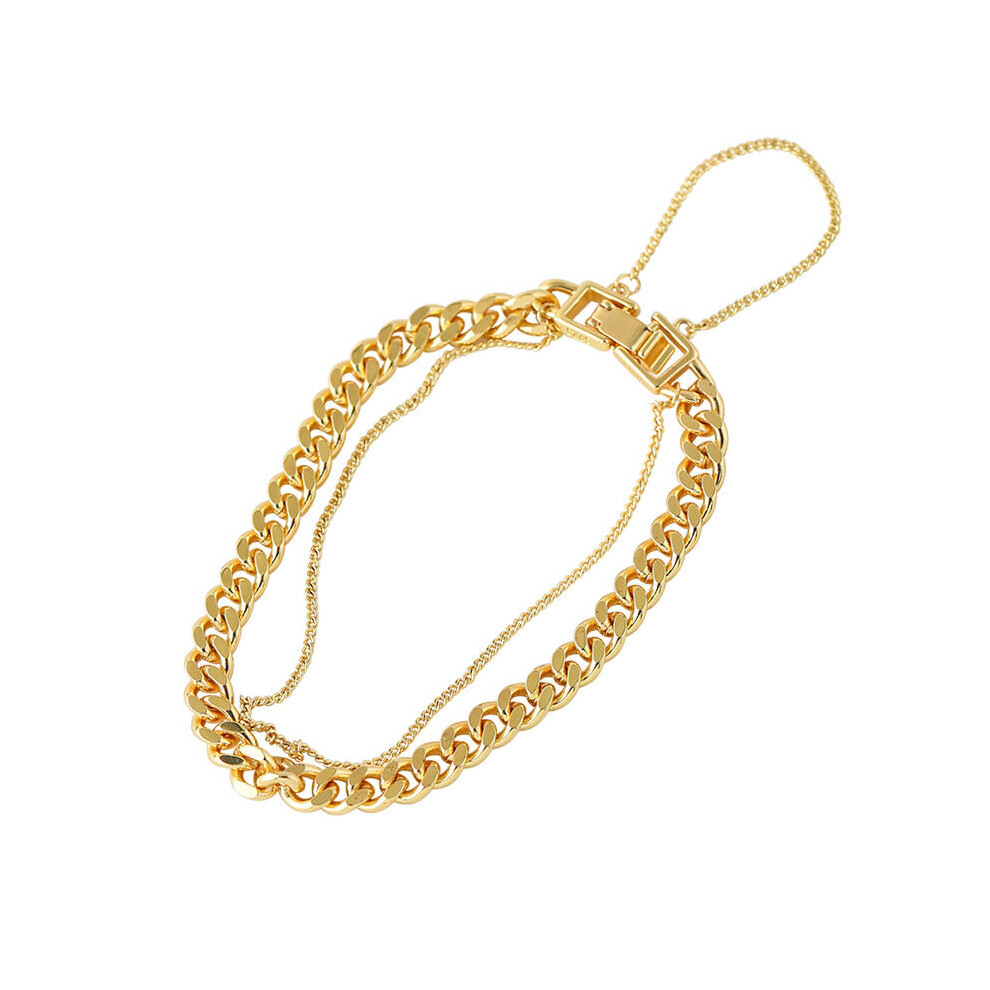 S925 Silver Bracelet for Women Korea Geometry Layer Chain Bracelet Jewelry-image-OPC-PBSDMPT-NEW