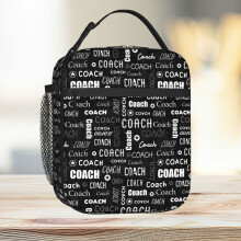 Lunch Bag Coach On Black Tote Insulated Cooler Kids School Travel