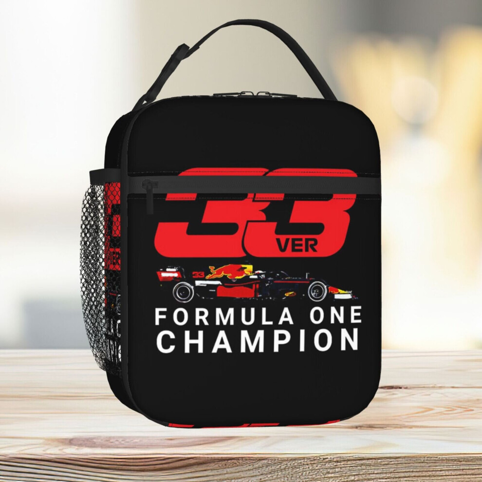 Lunch Bag Formula One CHAMPION, Go Max, Max Verstappen, Max Verstappen 33, Max Verstappen F1, Max Verstap Tote Insulated Cooler Kids School Travel