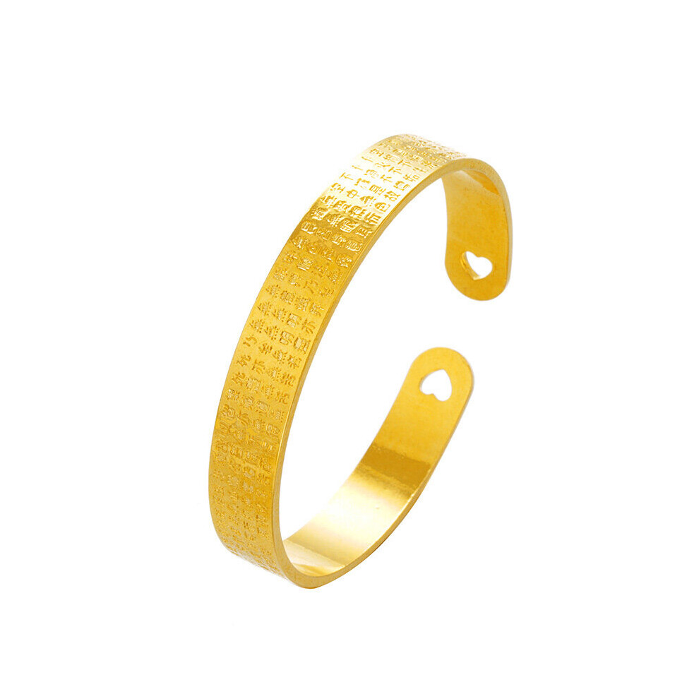 BE358 European Woman Mother Party Birthday Wedding Gift Love Chinese Words 24KT Bracelet Bangle-image-OPC-PBSDRM2-NEW