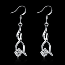 High 925 Sterling Silver Earrings Jewelry Woman crystal Drop earrings Christmas