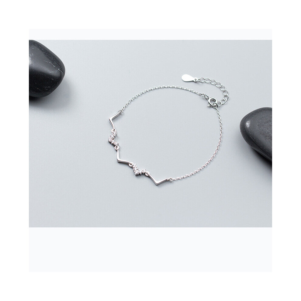 16cm-19cm Silver Bracelet For Women Girls V Silver Chain Bracelet Women Fine Jewelry Female For Women-image-OPC-PBSDSHP-NEW