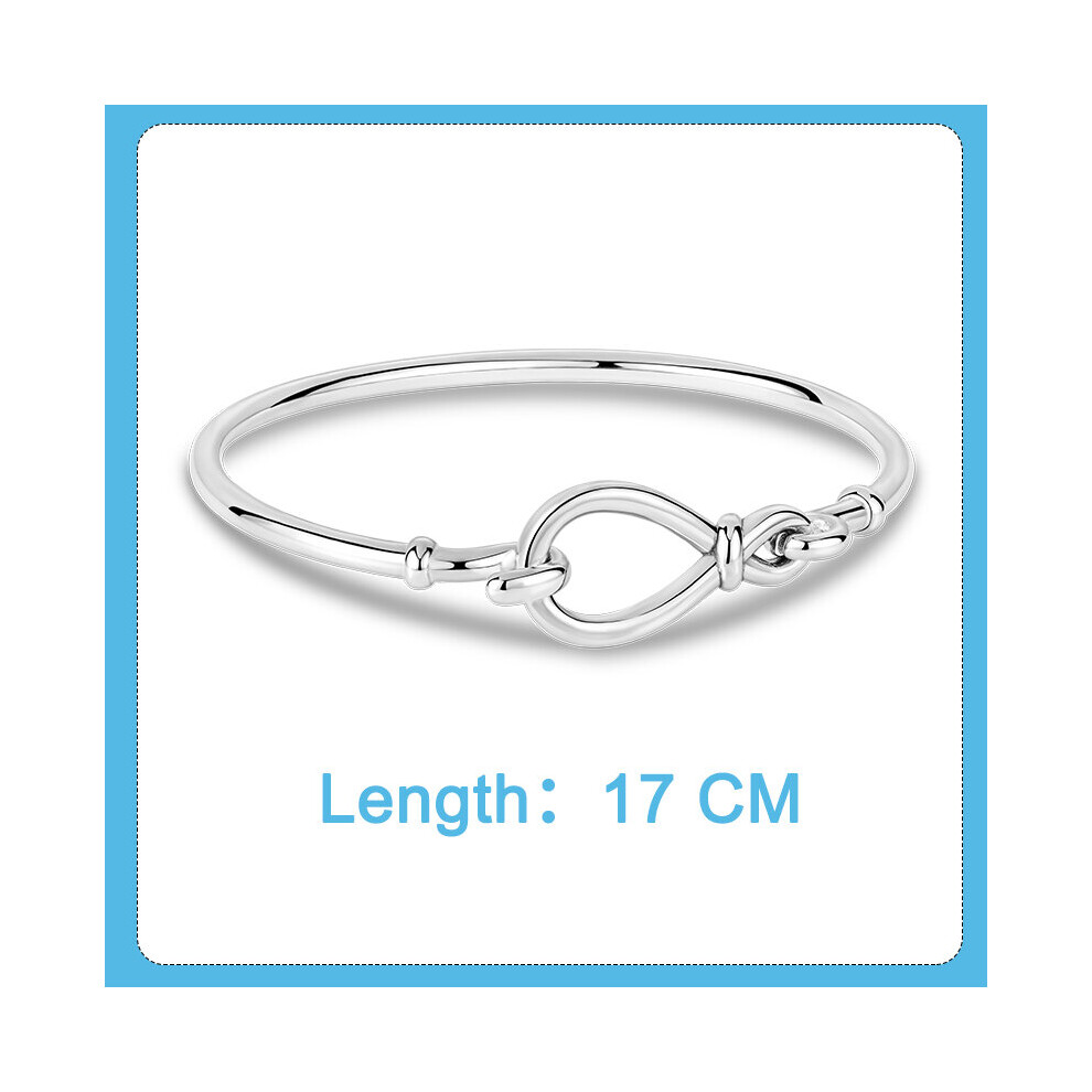 Femme Bracelet 925 Silver Infinity Knot Chain Bangle Bracelet For Women Jewelry Pulseira Multicoloured