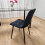 Black Clear Glass Dining Table With 4 Black Tufted Velvet Chairs Set 7
