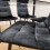 Black Clear Glass Dining Table With 4 Black Tufted Velvet Chairs Set 4