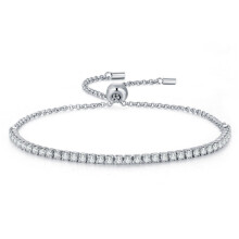 100% 925 Sterling Silver Adjustable tennis Bracelets for women Crystal CZ Jewelry Gift Bracelet
