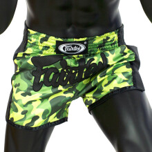 FAIRTEX BS1710 ADULTS SLIM CUT CAMO MUAY THAI SHORTS - X-Large