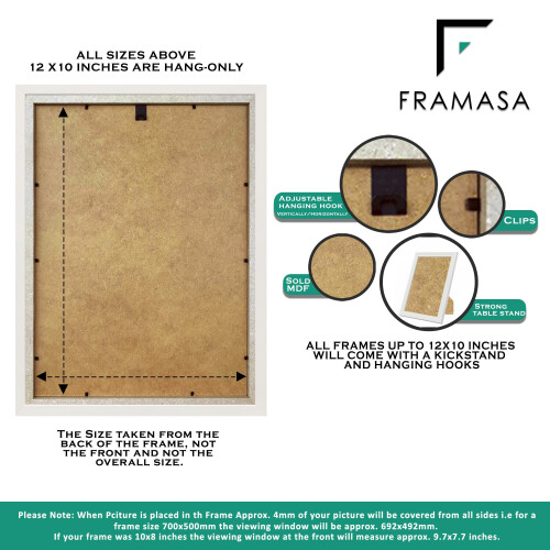 (White, A5- 210x148mm) New Modern Photo Frames Picture Frames Poster Frames Step Style With Multi Colours 2