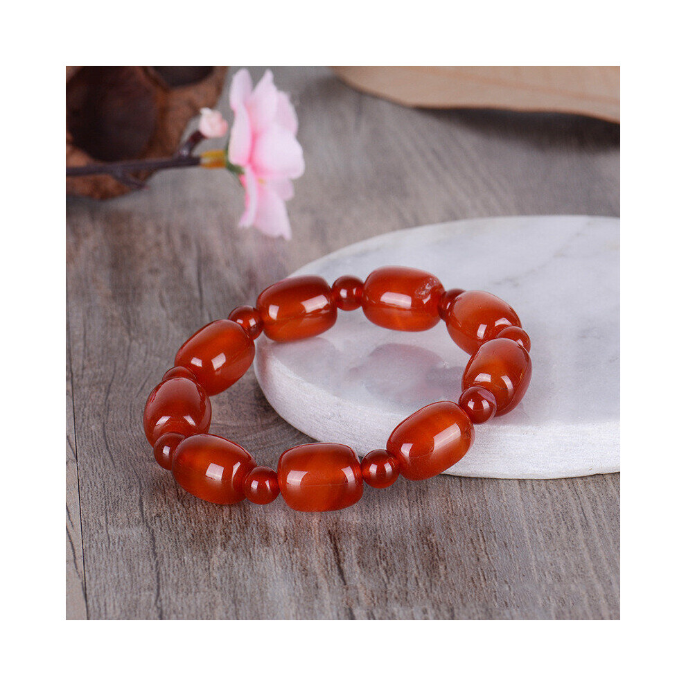 Natural Agate Barrel Bead Transfer Bracelet for Men and Women, Joker Bracelet Jewelry of This Animal Year-image-OPC-PBSF95Z-NEW