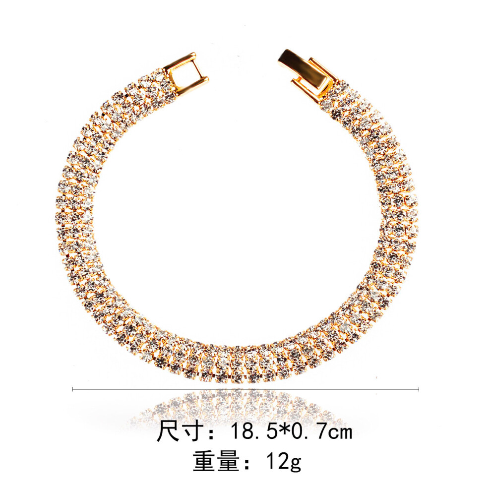 18K Jewelry Austrian Crystal Bracelets for Women 925 Silver Pulseira Feminina Charm Bracelets Party Girls Box-image-OPC-PBSFBKS-NEW