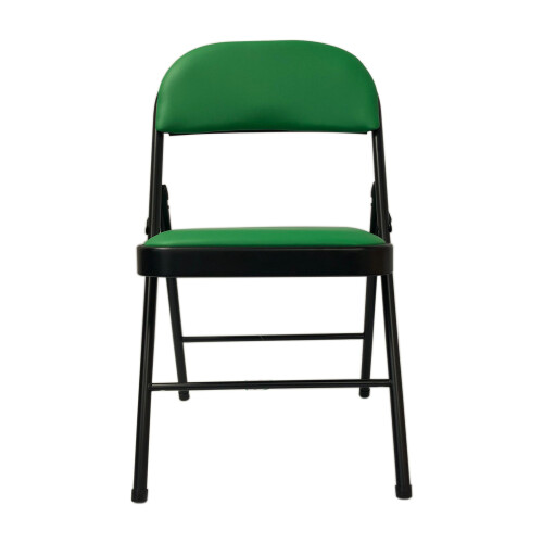 (Green, 1) Artificial Faux Leather Home Office  Folding Chair 1
