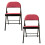 (Pink, 2) Artificial Faux Leather Home Office  Folding Chair 1