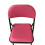 (Pink, 1) Artificial Faux Leather Home Office  Folding Chair 2