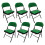 (Green, 6) Artificial Faux Leather Home Office  Folding Chair 1