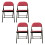 (Pink, 4) Artificial Faux Leather Home Office  Folding Chair 1