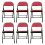 (Pink, 6) Artificial Faux Leather Home Office  Folding Chair 1