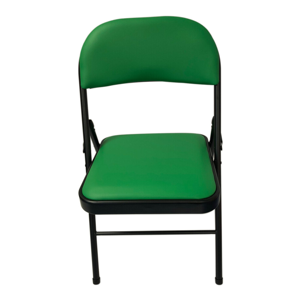 (Green, 1) Artificial Faux Leather Home Office  Folding Chair