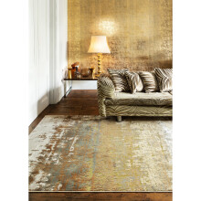 (Small 80x150 cm (2'6"x5')) Abstract Marbled Rug Aurora Dune AU01 Modern Shiny Silky Living Room Bedroom Rug