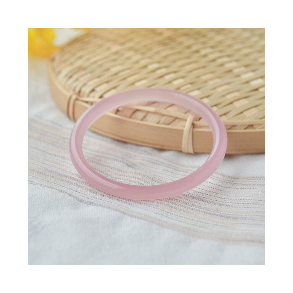 Green Jade Bangles Women Men Natural Chrysoprase Fine Jewelry Bangles Pink Chalcedony Jades Stone Bracelets-image-OPC-PBSFNJD-NEW