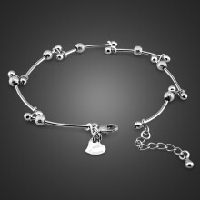 girls 925 sterling silver anklet beads solid silver anklet women charm jewelry birthday present