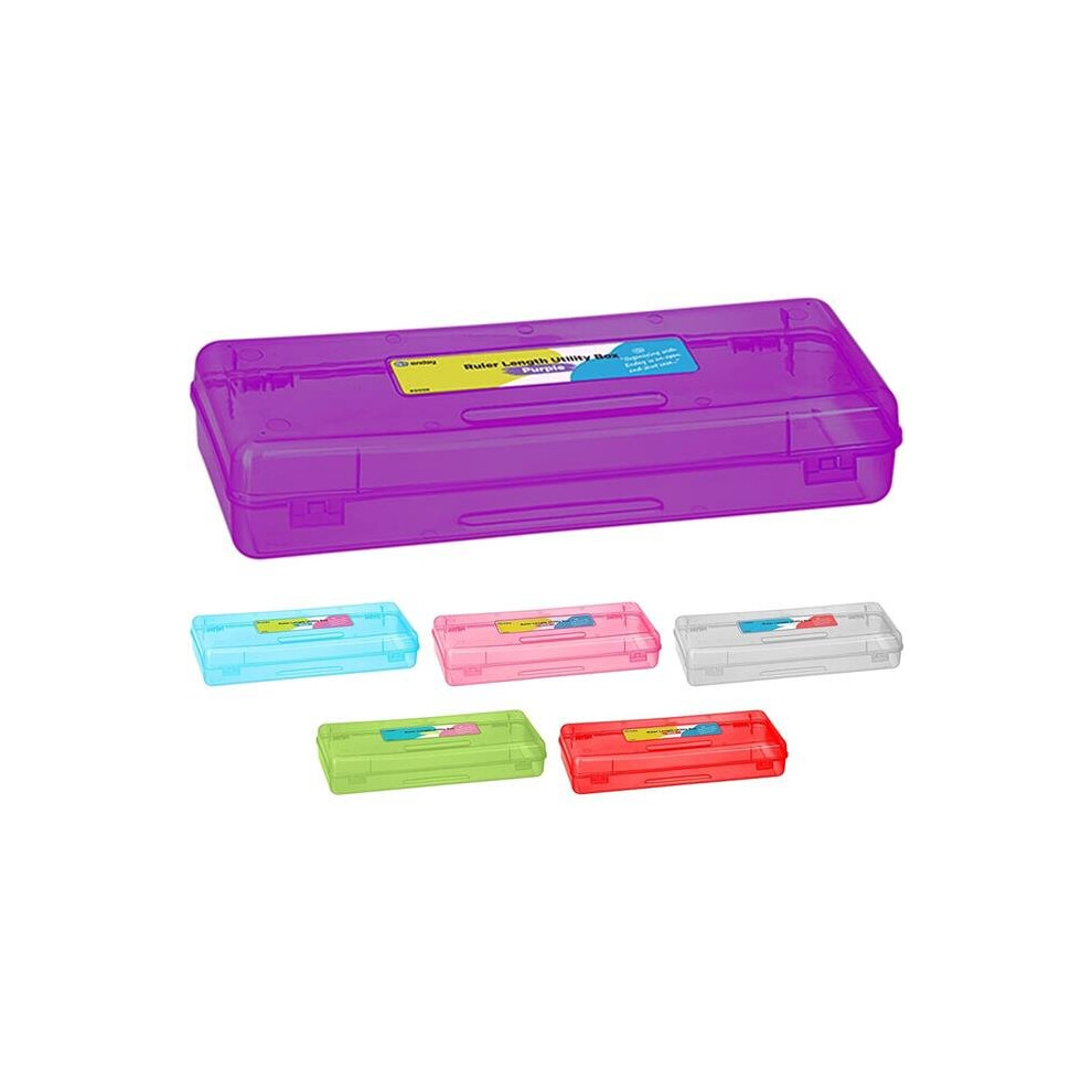 Photos - Accessory Enday No.0056 Multipurpose Ruler Length Utility Box, Purple - Pack of 12 #0056