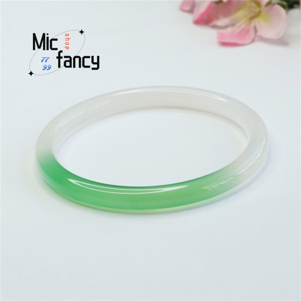 Natural Green Chalcedony Agate Gradual Beauty Bracelet Generous Personality Women Fine Jewelry Charm Holiday Gift-image-OPC-PBSFTSY-NEW