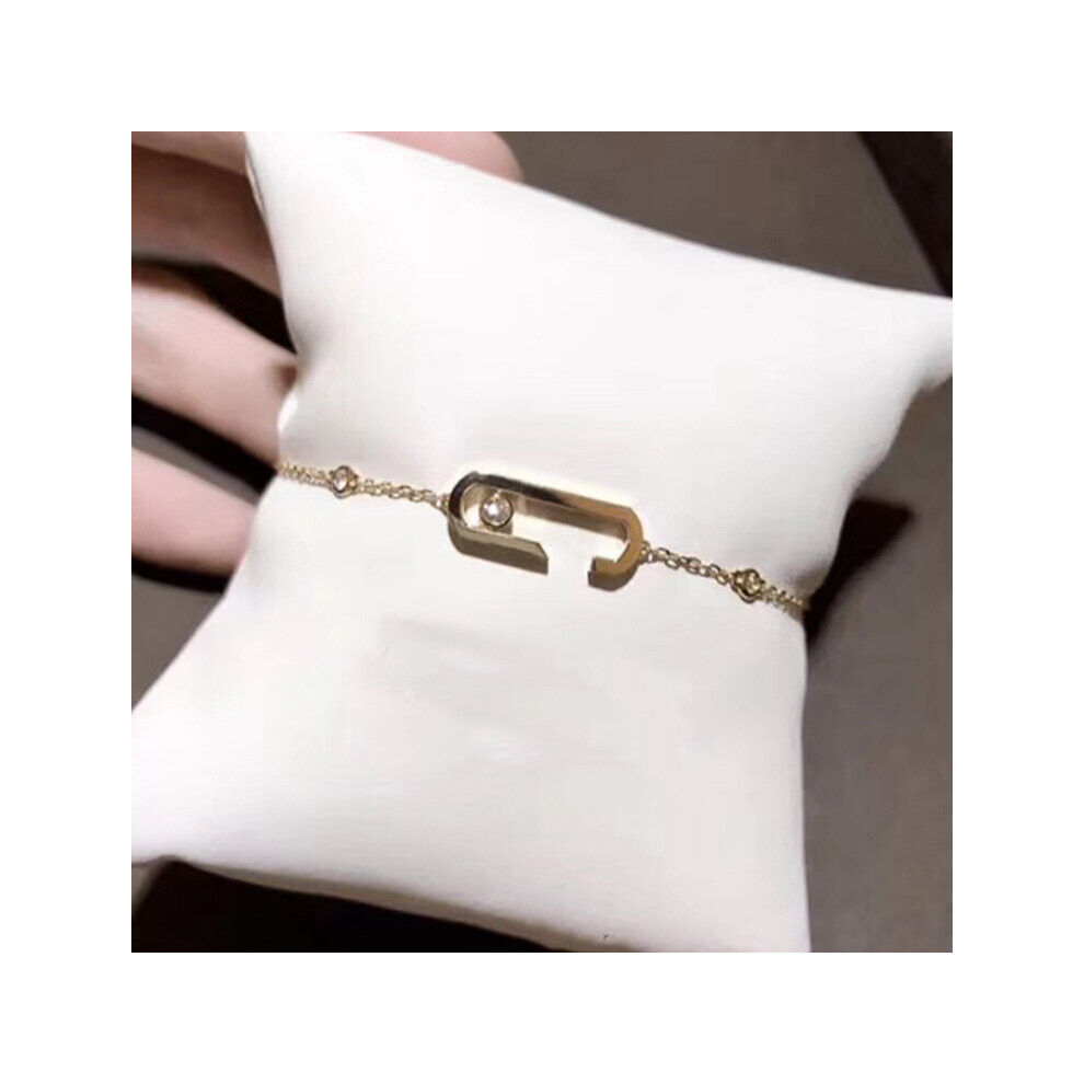 925 Sterling Silver Single Sliding Diamond Bracelet Female Crystal Cubic Zironia Chain Bangle S925 Women Bijoux-image-OPC-PBSG5M8-NEW