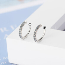 925 Silver Non-piercing Earcuff Micro Zircon Clip on Earring Ear Cuff for Women Jewelry Gift
