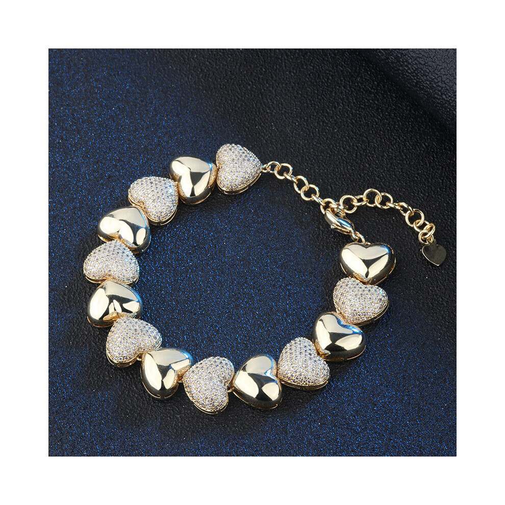 Titanium Steel Red Corundum Spinel Bracelet Retro Couple Women's Engagement Wedding High Jewelry-image-OPC-PBSG92K-NEW