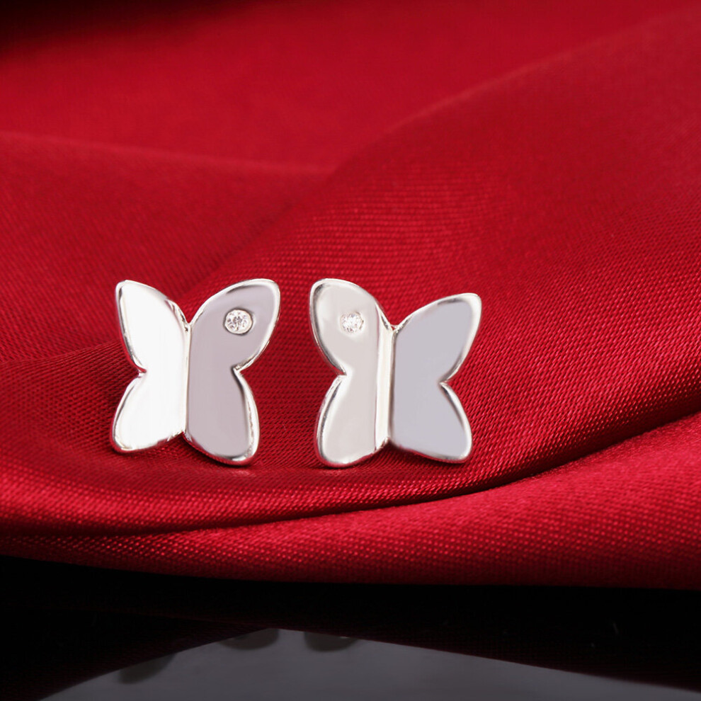 925 Sterling Silver Earrings Jewelry Woman charm crystal butterfly Ear studs Trendsetter Christmas-image-OPC-PBSGBDC-NEW