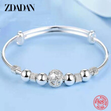 925 Sterling Silver Bell Adjustable Bracelet Bangle For Women Jewelry