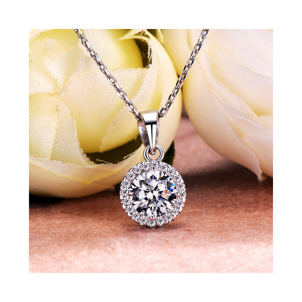 60 Style Lab Diamond Cz Pendant Real 925 Sterling Silver Party Wedding Pendant Necklace For Women Bridal Engagement Jewelry Gift Multicoloured