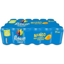 Rubicon Mango Sparkling Drink with Real Fruit Juice - Vegan, Allergen Free, 100% Recyclable
