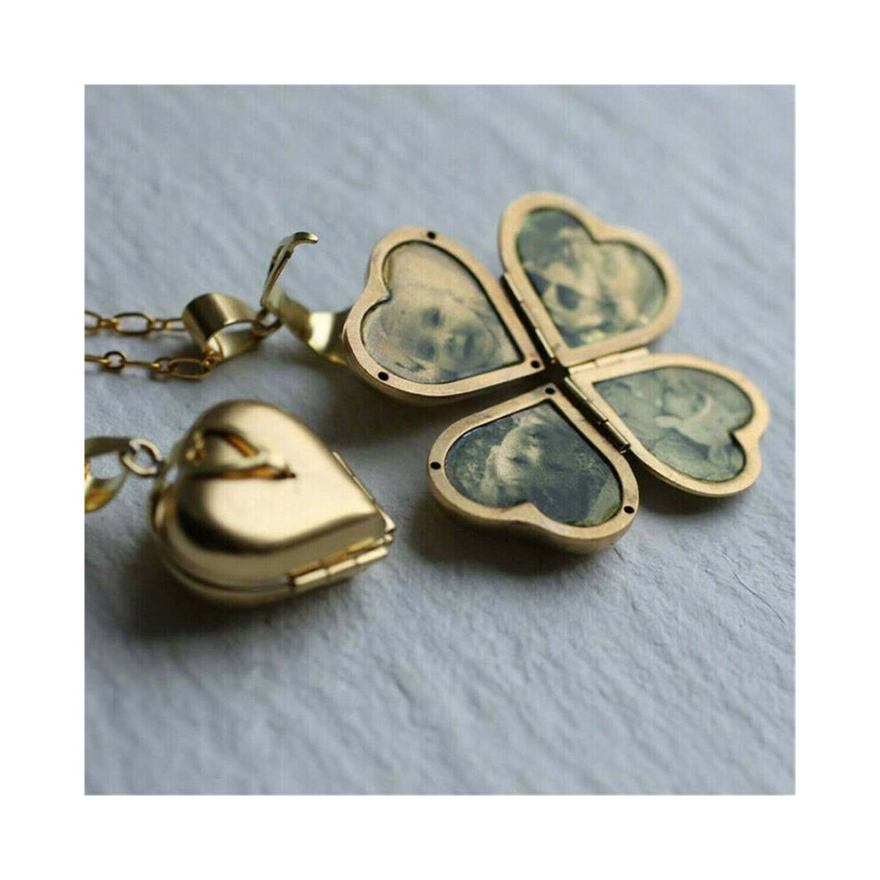 DIY Retro Dimensional Heart-like Four-leaf Clover Multilayer Photo Box Photo Frame Pendant-image-OPC-PBSGJDC-NEW