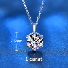 100% Real Moissanite Diamond Pendant Sterling Silver 925 Necklaces for Women Wedding Gift Silver Jewelry with Certification