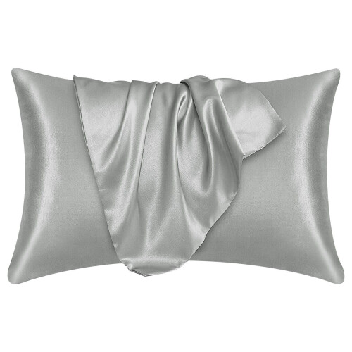 Imperial Rooms (GREY) Satin Silk Pillowcase For Hair & Skin Soft 2 Pack 2