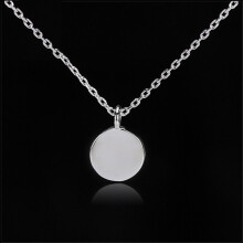 Pure 925 Sterling Silver Round Shape Pendants Necklace for Boys and Girls Jewlery