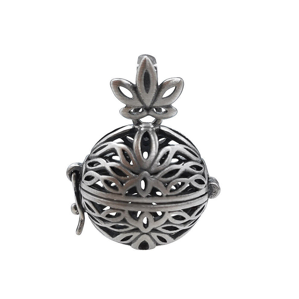 925 Sterling Silver Matte Silver Hollow Gawu Box Pendants Accessories Women's Thai Anemone Sachet Silver Pendant Jewelry-image-OPC-PBSGPXX-NEW