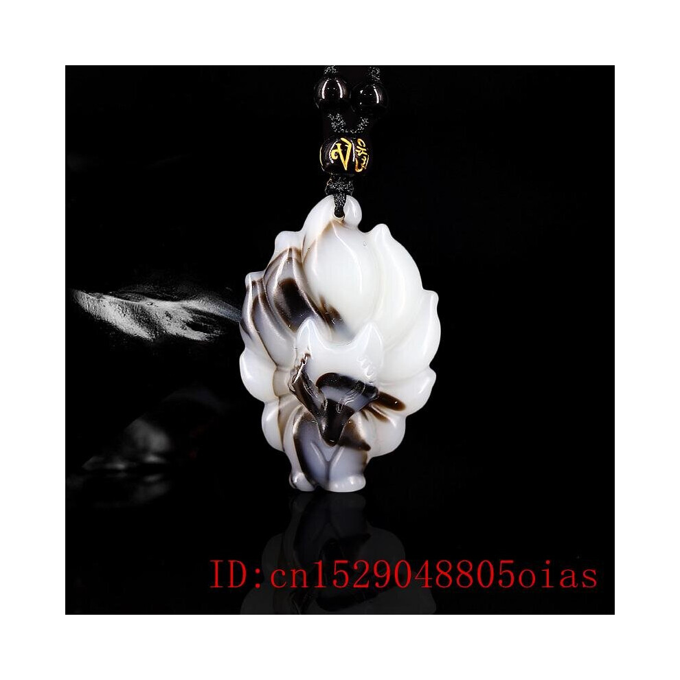 Jade Nine-tailed fox Pendant Chinese for Men Charm Carved Necklace Amulet Women Jadeite Jewelry Natural-image-OPC-PBSGPM9-NEW