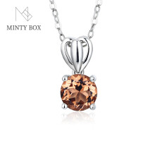 MINTYBOX Zultanite Silver 925 Pendant Change Diaspore Stone Silver Necklace Simply Style Birthday Party Jewelry