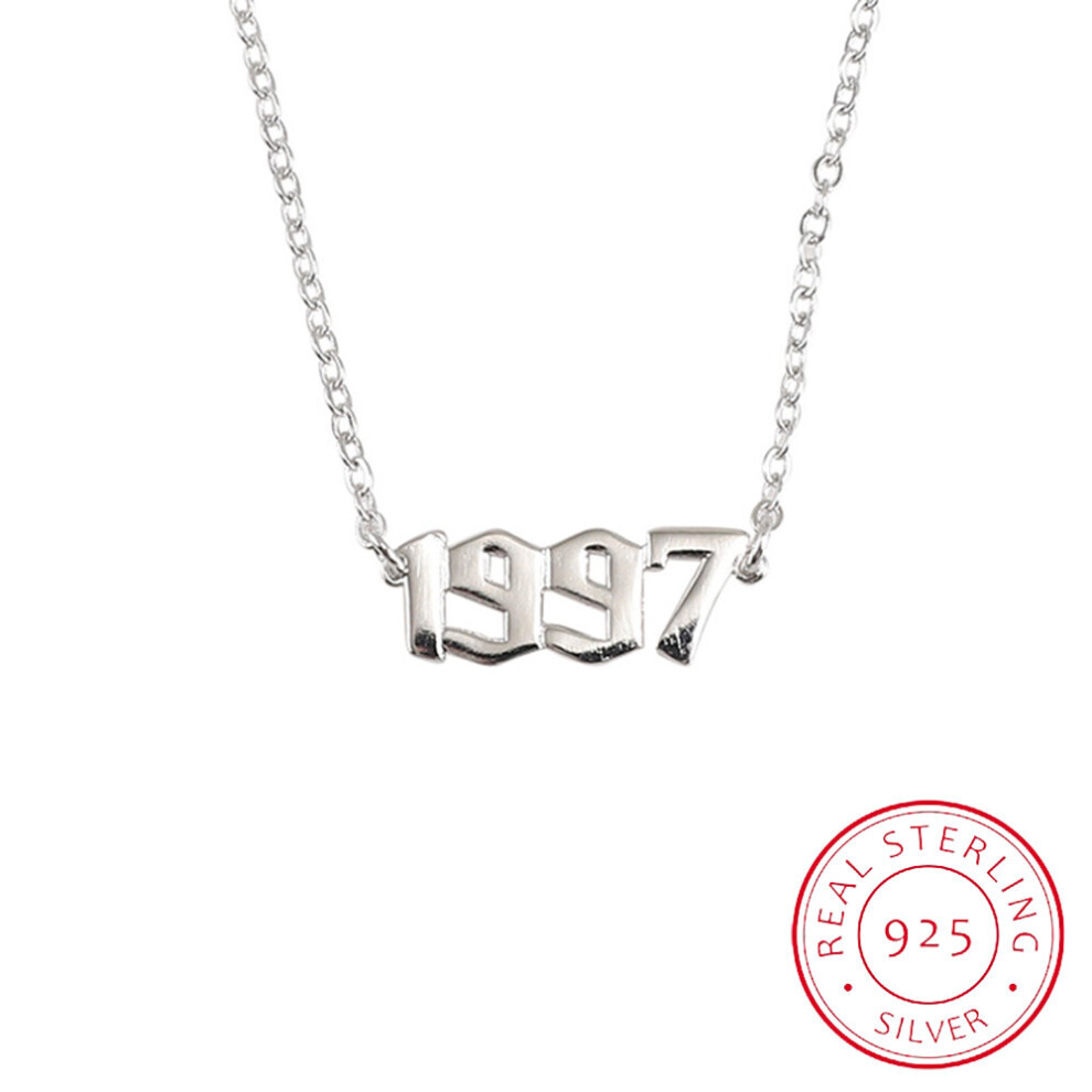 LUER Personalize Year Number Necklaces Pendants 925 Sterling Silver Arab Number 1997 to 2001 Jewelry Christma Gift-image-OPC-PBSGQCW-NEW