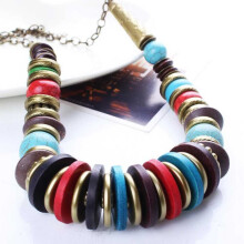 Round Turquoise Pendant Cluster Necklace Bracelet Earring Set Gemstone Stainless Men Unisex Zodiac Charm Clavicle
